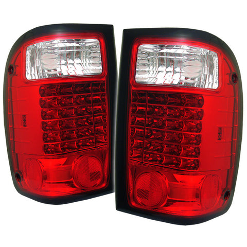 Ford Ranger 93-00 LED Tail Lights - Red Clear