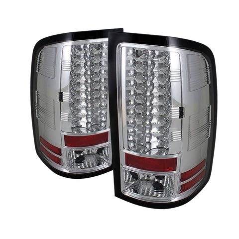 GMC Sierra 1500/2500/3500HD Denali 07-12 (Not fit 3500 Dually 4 Rear Wheels) LED Tail Lights - Chrome