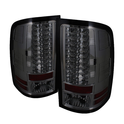 GMC Sierra 1500/2500/3500HD Denali 07-12 (Not fit 3500 Dually 4 Rear Wheels) LED Tail Lights - Smoke