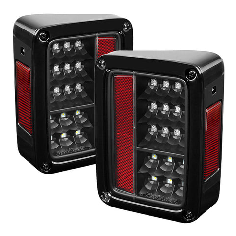 Jeep Wrangler 07-13 LED Tail Lights - Black