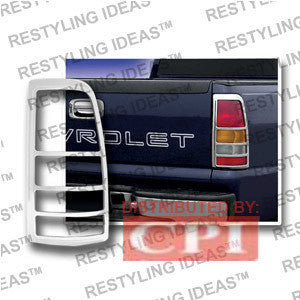 Chevrolet 1999-2002 Silverado Fleetside Chrome Tail Light Bezel Performance 1 Set Rh & Lh 1999,2000,2001,2002