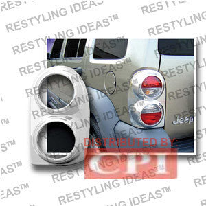 Jeep 2002-2007 Liberty Chrome Tail Light Bezel Performance 1 Set Rh & Lh 2002,2003,2004,2005,2006,2007