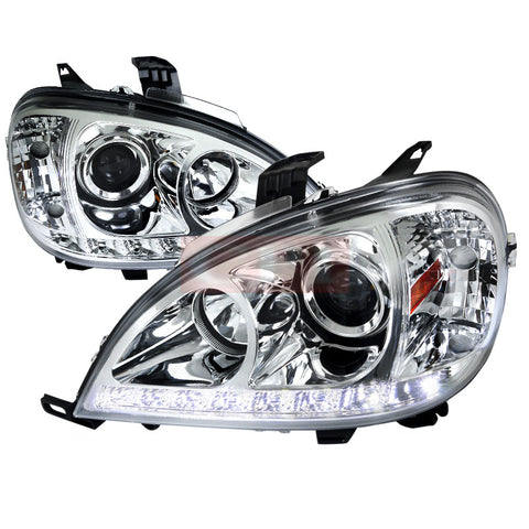 MERCEDES 98-01 MERCEDES W163 HALO PROJECTOR HEADLIGHTS CHROME PERFORMANCE 1 SET RH & LH 1998,1999,2000,2001