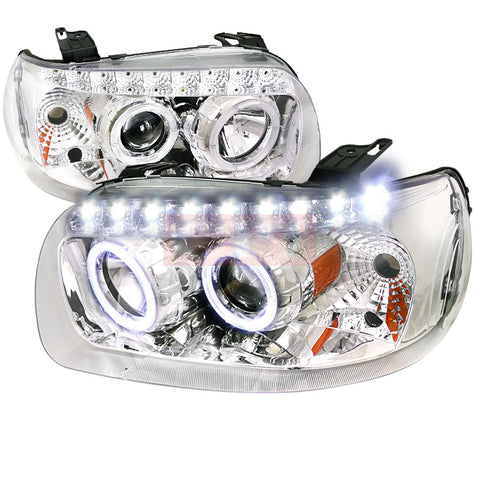 Ford  05-07 Ford  Escape  Projector Headlight Chrome With Amber Reflector