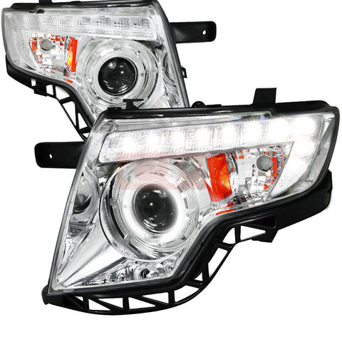 Ford  07-10 Ford  Edge  Projector Headlight Chrome Housing