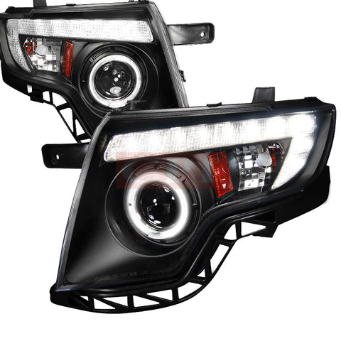 Ford  07-10 Ford  Edge  Projector Headlight Black Housing