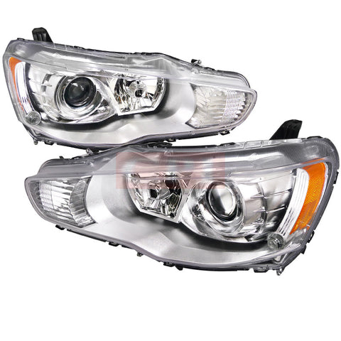 Mitsubishi 08-12 Mitsubishi Lancer Projector Headlight Chrome Housing