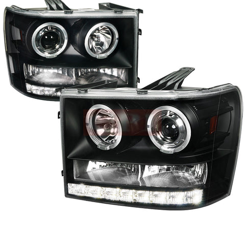 Gmc  07-12 Gmc  Sierra  Projector Headlight Black Housing