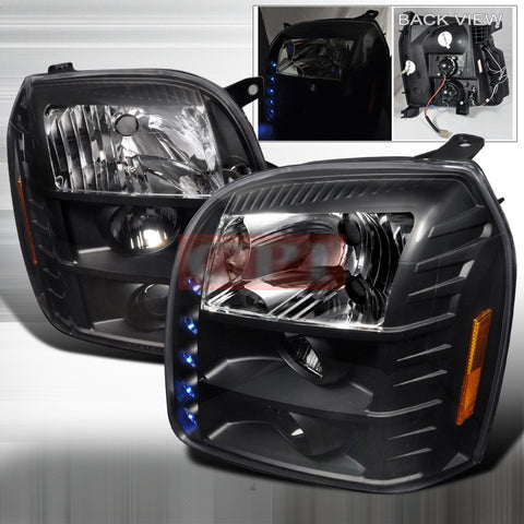 GMC 07-10 GMC YUKON DENALI - BLACK PROJECTOR HEAD LIGHTS/ LAMPS -   1 SET RH & LH 2007,2008,2009,2010