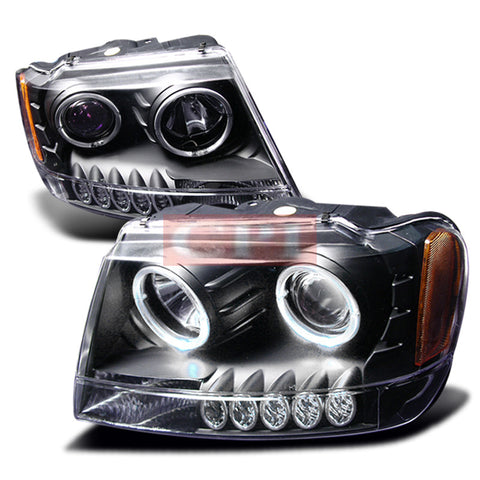GRAND 1999-2004 GRAND CHEROKEE PROJECTOR HEAD LAMPS/ HEADLIGHTS 1 SET RH&LH 1999,2000,2001,2002,2003,2004
