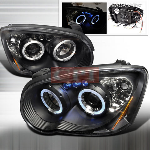 SUBARU 04-05 SUBARU IMPREZA - BLACK PROJECTOR HEAD LIGHTS/ LAMPS - 1 SET RH & LH 2004,2005