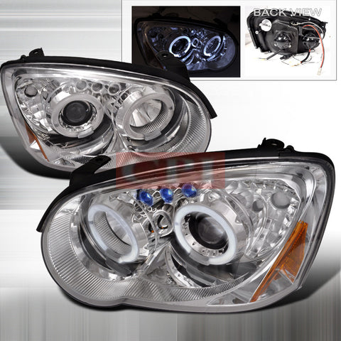SUBARU 04-05 SUBARU IMPREZA - CHROME PROJECTOR HEAD LIGHTS/ LAMPS - 1 SET RH & LH 2004,2005