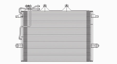 Mercedes 03-09 Mercedes Benz E-Class W/ R/D Ac Condenser (Pfc) (1) Pc Replacement 2003,2004,2005,2006,2007,2008,2009