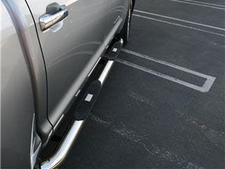 Toyota Tundra Toyota Tundra Crew Max Big Step-4Inch Stainless Crew Cab Nerf Bars & Tube Side Step Bars Stainless Products Performance 1 Set Rh & Lh