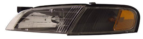 nissan altima 98-99 head lamps / lights black with corner amber euro performance 1 set rh & lh