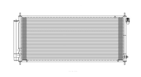 Honda 07-08 Honda Fit W/ R/D Ac Condenser (Pfc) (1) Pc Replacement 2007,2008