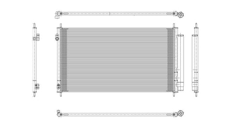 Acura 09-10 Acura T.L W/ R/D 6Mm Ac Condenser (Pfc) (1) Pc Replacement 2009,2010