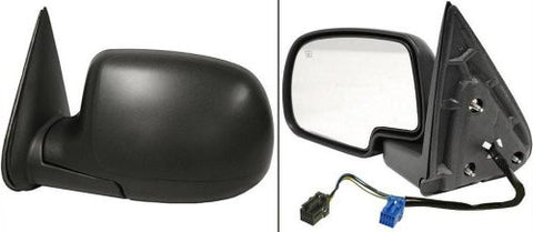 Chevrolet 2003-2007 Chevy Silverado Pickup Door Mirror LH Power Heated W/o Puddle Light w/ Textured Cap Folding