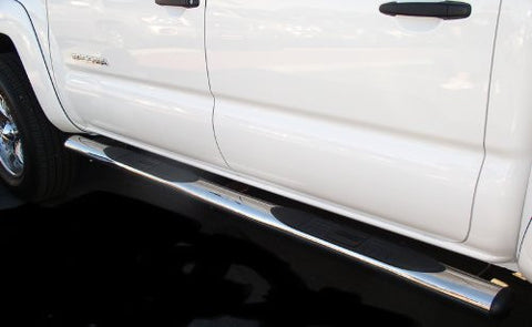 Toyota Tundra Toyota Tundra Double Cab Oval Tubes Stainless Nerf Bars & Tube Side Step Bars Stainless Products Performance 1 Set Rh & Lh