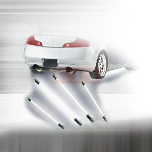 WHITE NEON UNDERBODY UNDER CAR KIT LIGHTS 4PCS UNIVERSAL PERFORMANCE