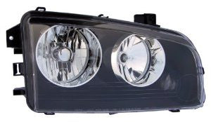 Dodge Charger 06-08 Headlight (Black Housing) Head Lamp Driver Side Lh
