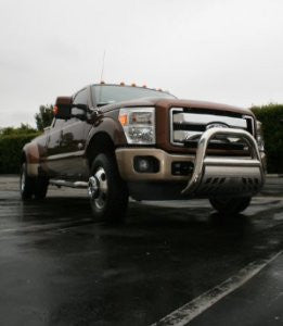 Ford Superduty 2011 Ford Super Dutybig Horn 4Inch W/Stainless Skid Grille Guards & Bull Bars Stainless Products Performance 2011