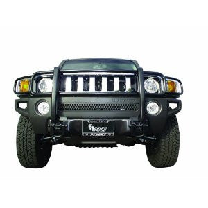 Hummer H2 03-09 Gmc H2 Sut Deluxe One Piece Grill/Brush Guard Black Sut Grille Guards & Bull Bars Stainless