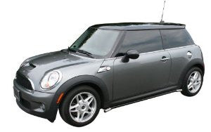 Mini Cooper Clubman S 08-09 Mini Cooper Clubman S Siderail Black W/ Stainless Trim Nerf Bars & Tube Side Step Bars Stainless