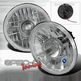 UNIVERSAL 7 INCH ROUND HEADLIGHTS/ HEAD LAMPS W/ H4 BULBS-EURO STYLE PERFORMANCE