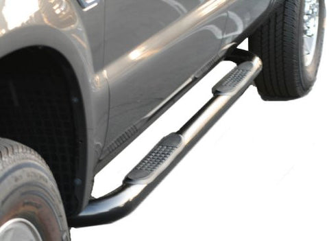 Saturn OUTLOOK 08-09 Saturn Outlook SIDEBAR 3inch Black Nerf Bars & Tube Side Step Bars    1 SET RH & LH