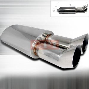 UNIVERSAL DUAL DTM MUFFLER 2.5 OUTLET 2.5 INLET PERFORMANCE