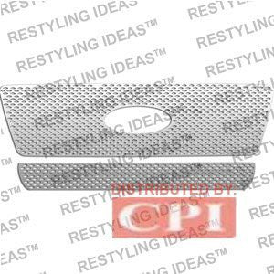 Ford 2004-2007 Ford F150 Oval Cut T/B 2Pcs Chrome Plated Stainless Steel Punch Grille Insert Performance