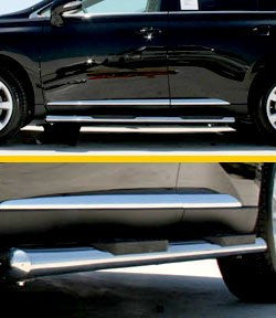 Chevrolet Traverse Chevrolet Traverse Oval Tubes Black Nerf Bars & Tube Side Step Bars Stainless Products Performance 1 Set Rh & Lh