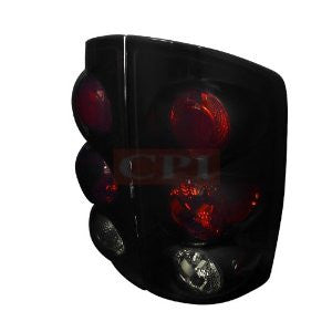 Dodge 02-06 Dodge Ram Euro Tail Lights Glossy Black Housing With Smoke Lens