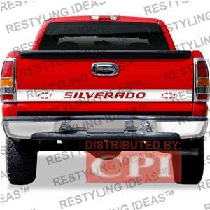 Chevrolet 1999-2009 Chevrolet Silverado Fleetside Silverado W/Logo 63.5Inch Chrome Plated Stainless Steel Tailgate Accent Performance