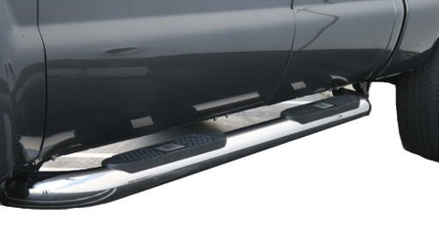 Toyota Tundra Toyota Tundra Dbl Cab Big Step-4Inch Stainless Dbl Cab Nerf Bars & Tube Side Step Bars Stainless Products Performance 1 Set Rh & Lh