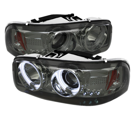 GMC Yukon Denali 01-06 Projector Headlights - CCFL Halo - LED ( Replaceable LEDs ) -o