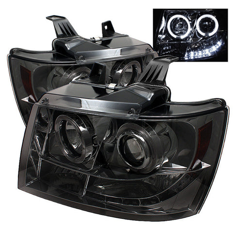 Avalanche 07-13 Projector Headlights - LED Halo - LED ( Replaceable LEDs )-d