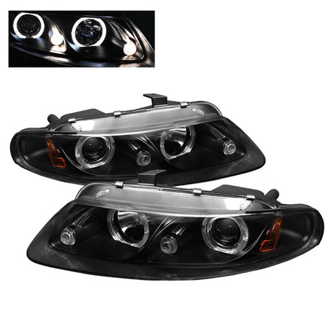Chrysler Sebring 2Dr 97-00 Projector Headlights - LED Halo - LED ( Replaceable LEDs ) -j
