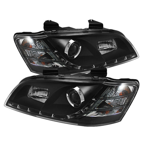 Pontiac G8 08-09 Projector Headlights - DRL - Black - High H1 (Included) - Low H7 (Included)