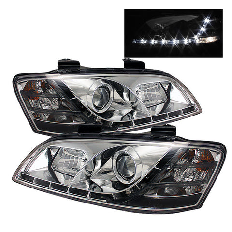 Pontiac G8 08-09 Projector Headlights - DRL - Chrome - High H1 (Included) - Low H7 (Included)