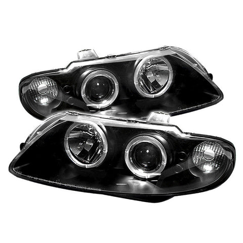 Pontiac GTO 04-06 Projector Headlights - LED Halo - LED ( Replaceable LEDs ) - Black - High H1 (Included) - Low H1 (Included)