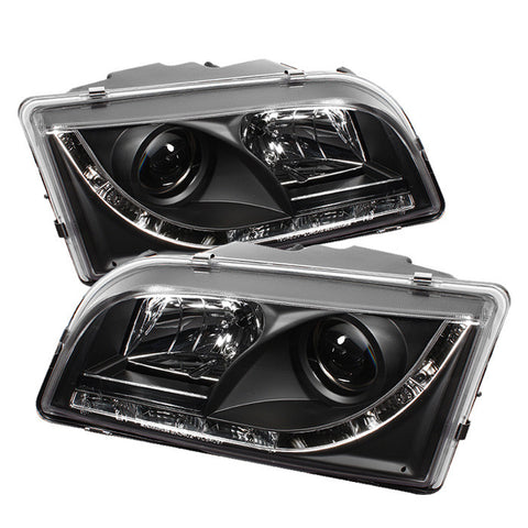 Volvo S40 97-03 Projector Headlights - DRL - Black - High H1 (Included) - Low H1 (Included)