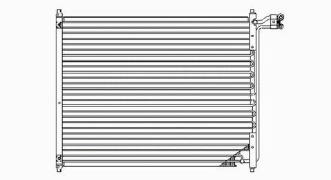 Ford 97-07 Ford Econoline Van Ac Condenser (Serp) (1) Pc Replacement 1997,1998,1999,2000,2001,2002,2003,2004,2005,2006,2007