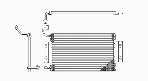 Chevy 97-01 Chevy Malibu /97-99 Oldsmobile Cutlass/99-01 Oldsmobile Alero Ac Condenser (Serp) (1) Pc Replacement 1997,1998,1999,2000,2001