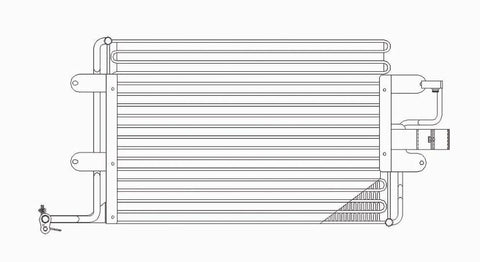 Volkswagen 99-05 Volkswagen/ Vw Jetta /Golf Gti/ 00-06 Audi Tt Cpe Ac Condenser (Serp) (1) Pc Replacement 1999,2000,2001,2002,2003,2004,2005