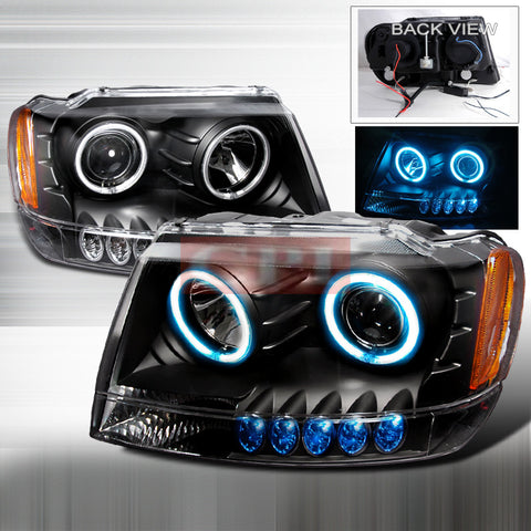 GRAND 1999-2004 GRAND CHEROKEE PROJECTOR HEAD LAMPS/ HEADLIGHTS 1 SET RH&LH 1999,2000,2001,2002,2003,2004
