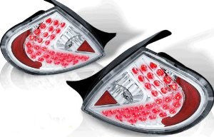 00-02 DODGE NEON LED TAIL LIGHT - CHROME/CLEAR performance