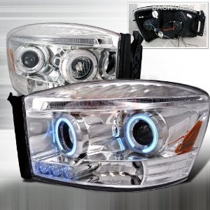 Dodge 06-08 Dodge Ram - Chrome Ccfl Projector Head Lights/ Lamps -