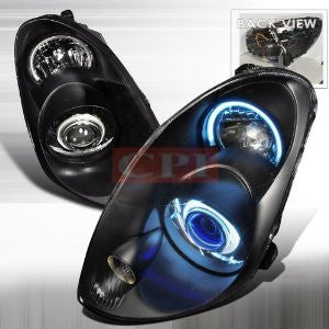 INFINITI 03-04 INFINITI G35 4D CCFL PROJECTOR HEADLIGHTS/ HEAD LAMP /LIGHT - BLUE ION 1 SET RH & LH 2003, 2004